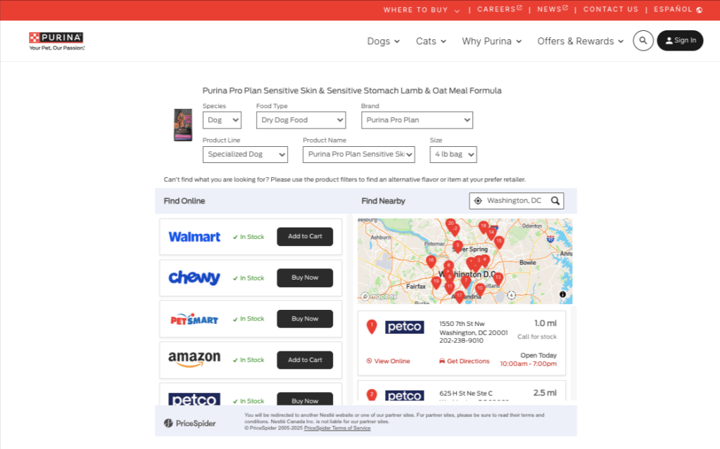 Purina, e-commerce website tool implementation and optimization, Lemon Water Collective
